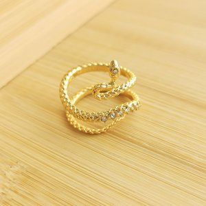 Kendra Scott Phoenix gold snake wrap ring size 7